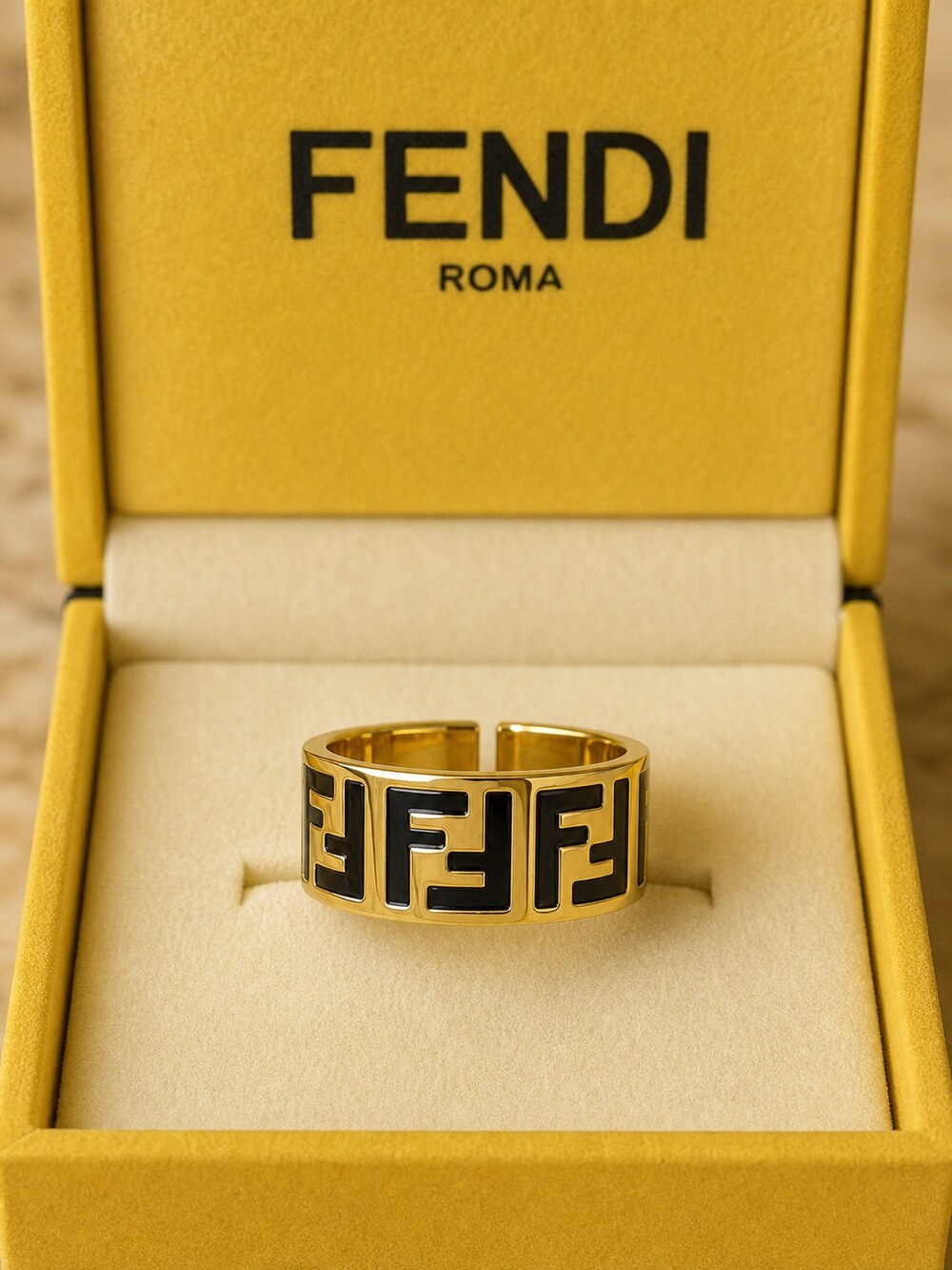 Fendi Modern Designer Ring Style 2 | New with Box - Picture 5 of 9